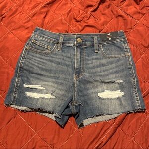 Hollister Blue Jean Shorts Distressed size 9